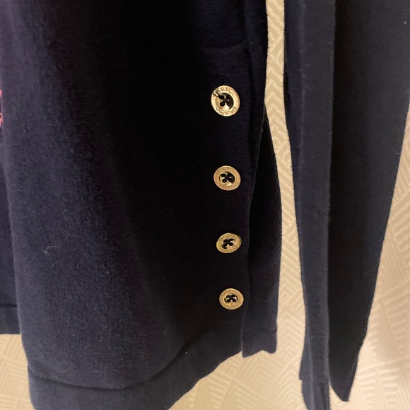 Lilly Pulitzer Caralynn Sweater Navy Elephant Intarsia Size Medium - Picture 6 of 8